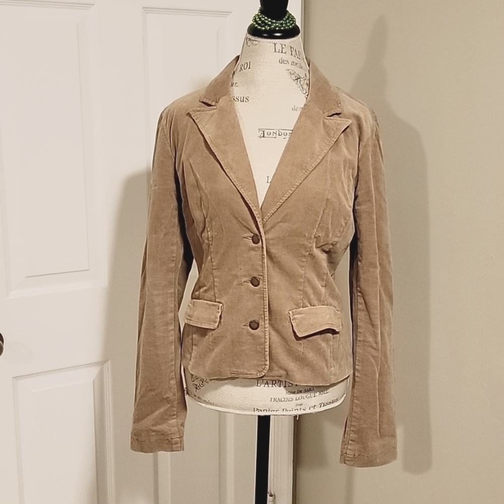 Calvin Klein Jeans women's tan corduroy jacket Size L